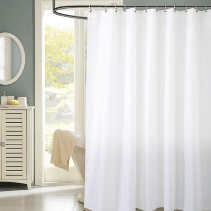Valkoinen vedenpitävä kankainen suihkuverho
