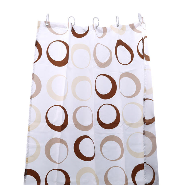 Moderni pyöreäkuvioinen ruskea suihkuverho