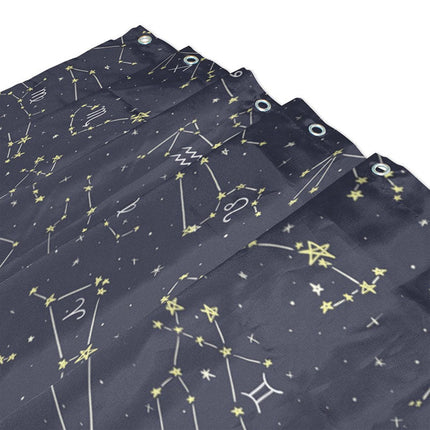 Tähtikartta suihkuverho horoskooppimerkeillä