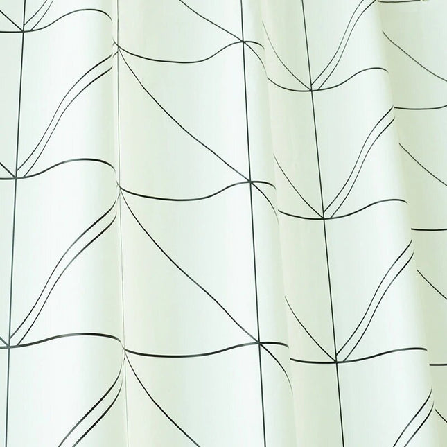 Moderni geometrinen suihkuverho kylpyhuoneeseen