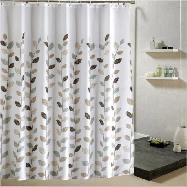 Vedenpitävä suihkuverho lehtikuviolla