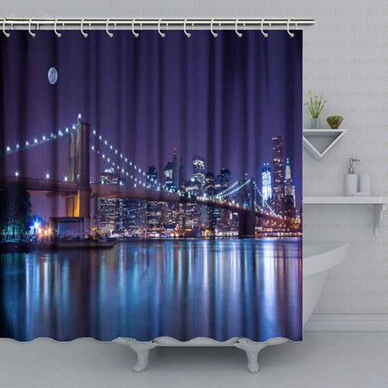 Suihkuverho New Yorkin kaupunkimaisemalla