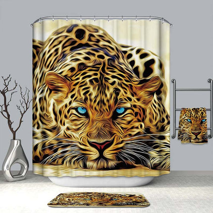 Leopardi-kuvioinen suihkuverho