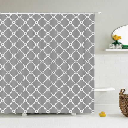 Suihkuverho marokkolaisella neliapilakuviolla