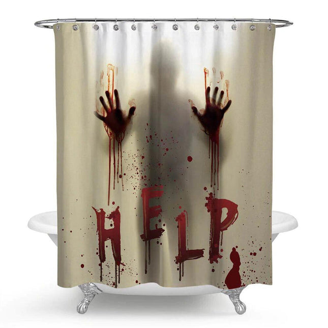 Kauhuaiheinen verinen suihkuverho Halloween-juhliin