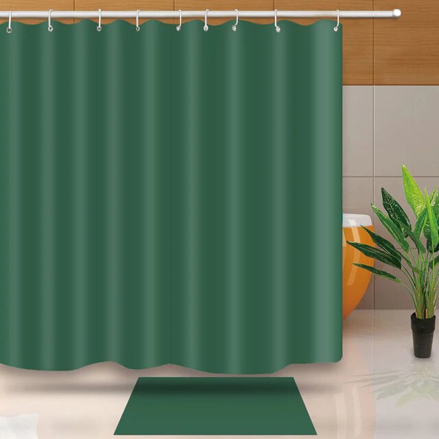 Yksivärinen smaragdinvihreä suihkuverho