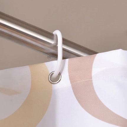 Moderni pyöreäkuvioinen ruskea suihkuverho