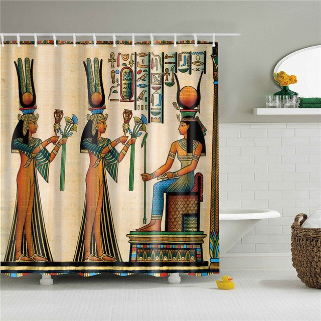 Suihkuverho muinaisen Egyptin teemalla