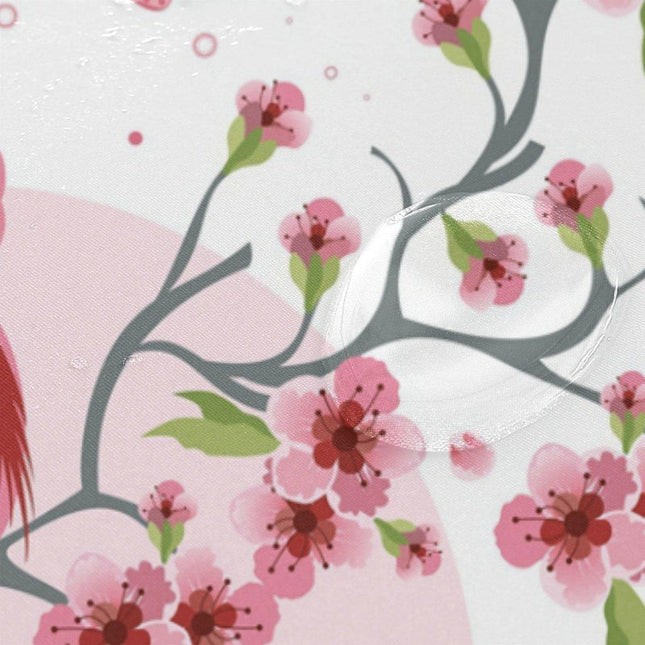 Japanilainen kirsikankukka-aiheinen suihkuverho