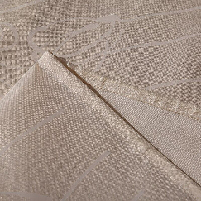 Vaaleanbeige suihkuverho hienovaraisella kuviolla