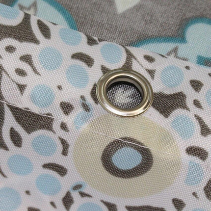 Boheemi suihkuverho mandala-kuvioinnilla