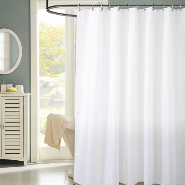 Valkoinen vedenpitävä kankainen suihkuverho