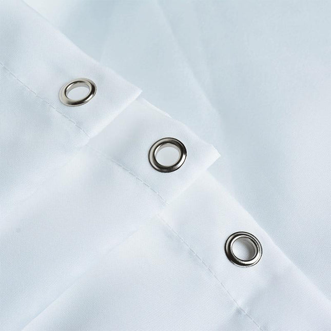 Valkoinen vedenpitävä kankainen suihkuverho