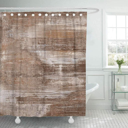 Ruskea rustiikkinen puukuvio suihkuverho
