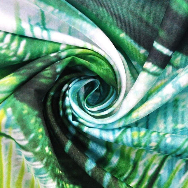 Suihkuverho trooppisella viidakkolehti-kuviolla