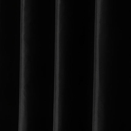 Yksivärinen musta kangassuihkuverho