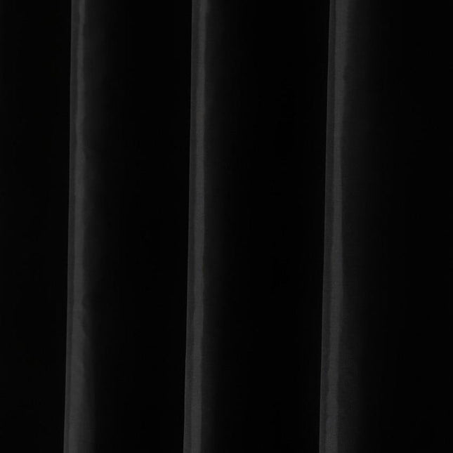Yksivärinen musta kangassuihkuverho