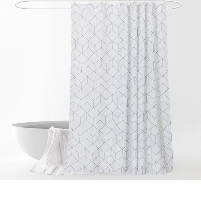 Minimalistinen geometrinen kuvio suihkuverho