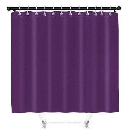 Yksivärinen purppura suihkuverho kylpyhuoneeseen