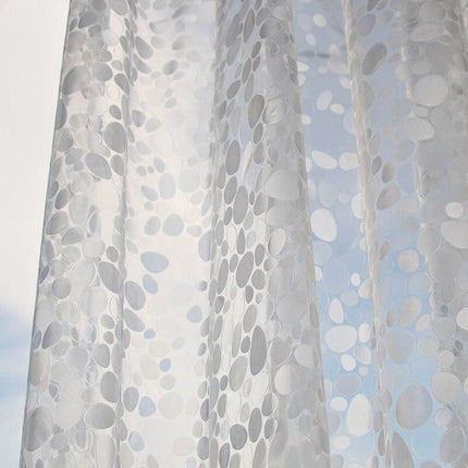 Läpinäkyvä PVC-suihkuverho pyöreällä kuviolla