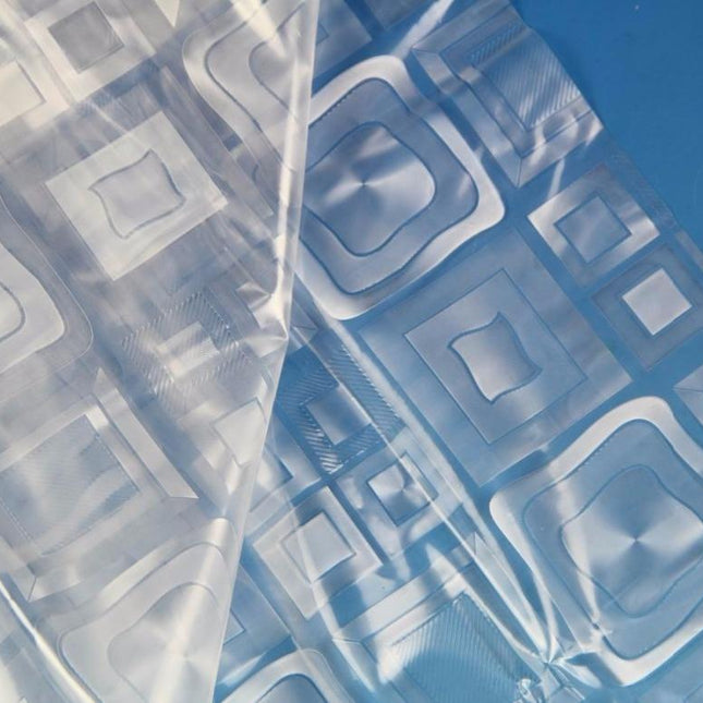 Homeenkestävä suihkuverho 3D-kuutiokuviolla