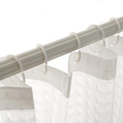 Paksu läpinäkyvä suihkuverho 3D-kivikuviolla