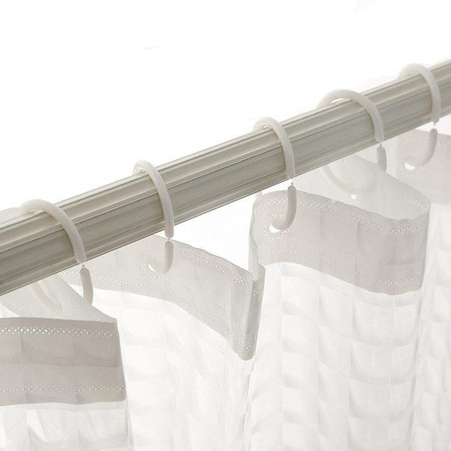 Paksu läpinäkyvä suihkuverho 3D-kivikuviolla