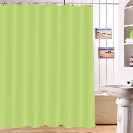 Yksivärinen omenanvihreä suihkuverho