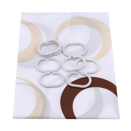 Moderni pyöreäkuvioinen ruskea suihkuverho